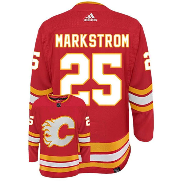 Calgary Flames #25 Jacob Markstrom Red Stitched Jersey