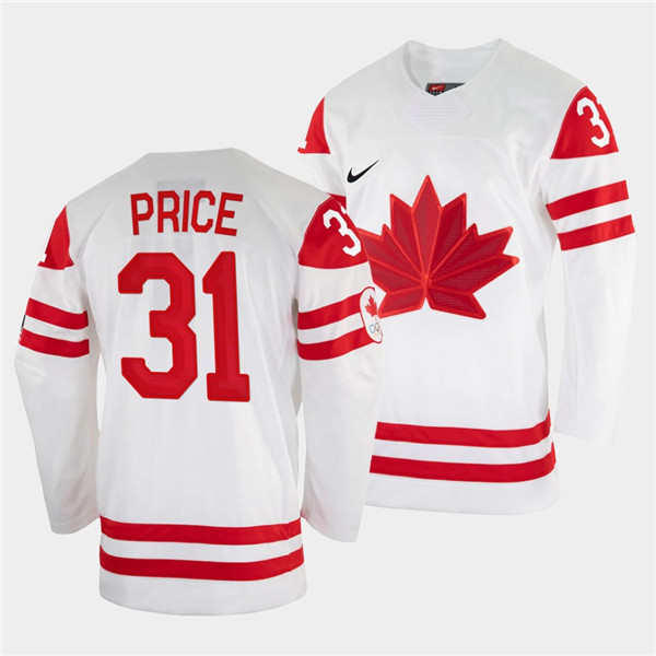 Canada #31 Carey Price 2022 Beijing Winter Olympic White Stitched Jersey