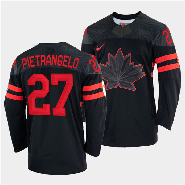 Canada ##27 Alex Pietrangelo 2022 Beijing Winter Olympic Black Stitched Jersey