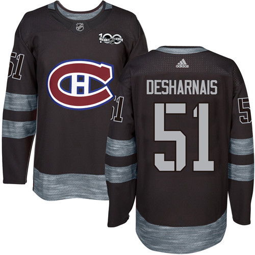 Canadiens #51 David Desharnais Black 1917-2017 100th Anniversary Stitched Jersey