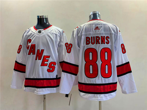 Carolina Hurricanes #88 Brent Burns White Stitched Jersey