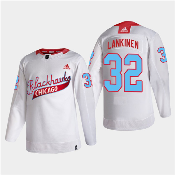 Chicago Blackhawks #32 Kevin Lankinen 2022 Community Night White Stitched Jersey