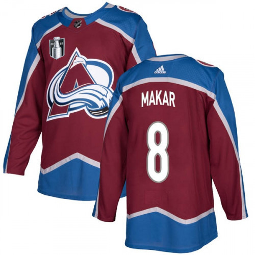 Colorado Avalanche #8 Cale Makar 2022 Burgundy Stanley Cup Final Patch Stitched Jersey
