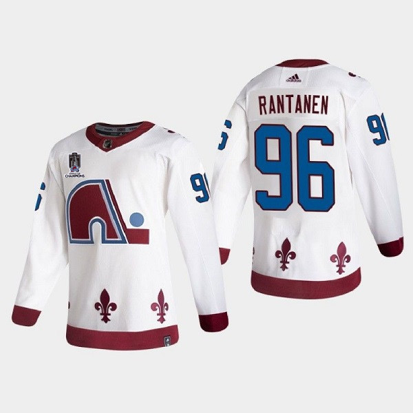 Colorado Avalanche #96 Mikko Rantanen 2022 White Stanley Cup Champions Patch Stitched Jersey