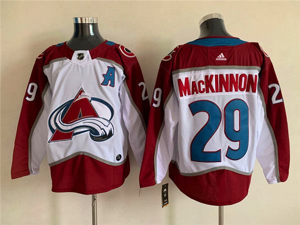 Colorado Avalanche #29 Nathan MacKinnon White Stitched Jersey