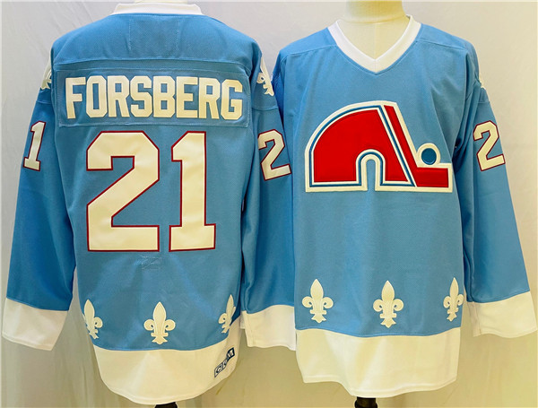 Colorado Avalanche #21 Peter Forsberg Blue Stitched Jersey