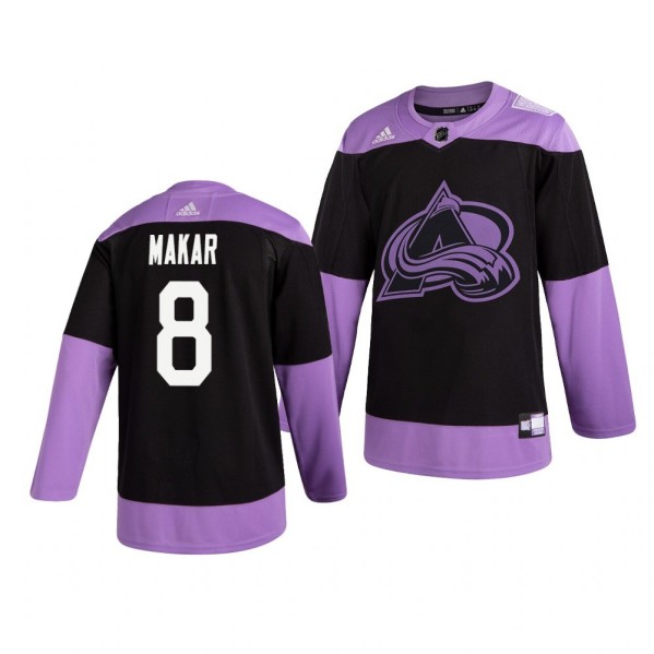 Colorado Avalanche #8 Cale Makar Black Purple Stitched Jersey