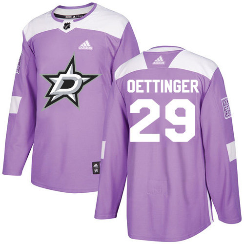 Dallas Stars #29 Jake Oettinger Purple Stitched Jersey