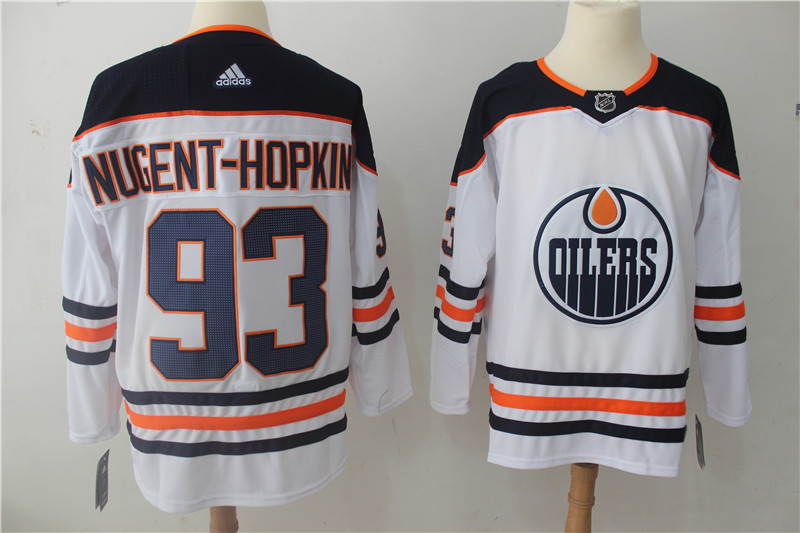 Edmonton Oilers #93 Ryan Nugent-Hopkins White Stitched Adidas Jersey