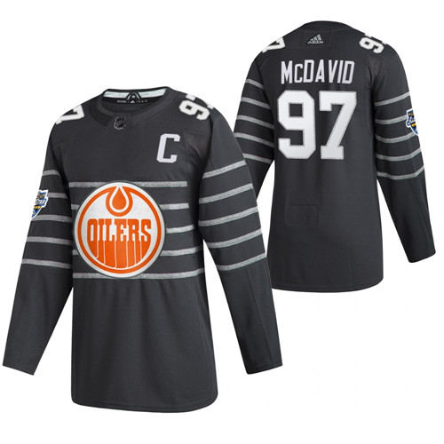 Edmonton Oilers #97 Connor McDavid Grey All Star Stitched Jersey
