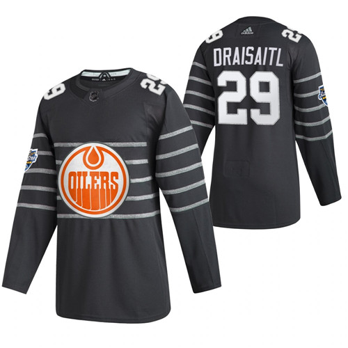 Edmonton Oilers #29 Leon Draisaitl Grey All Star Stitched Jersey
