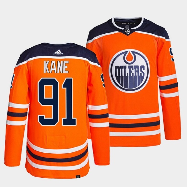 Edmonton Oilers #91 Evander Kane Orange Stitched Jersey