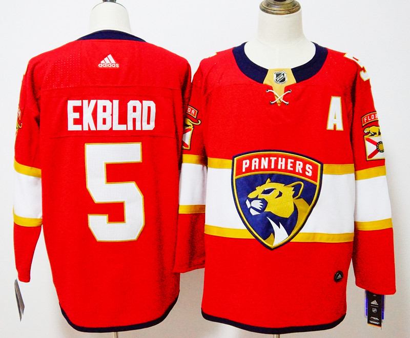 Florida Panthers #5 Aaron Ekblad Red Stitched Adidas Jersey