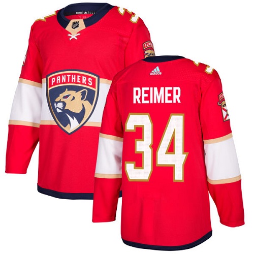 Florida Panthers #34 James Reimer Red Stitched Jersey