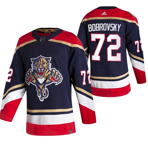 Florida Panthers #72 Sergei Bobrovsky Black 2020-21 Reverse Retro Stitched Jersey
