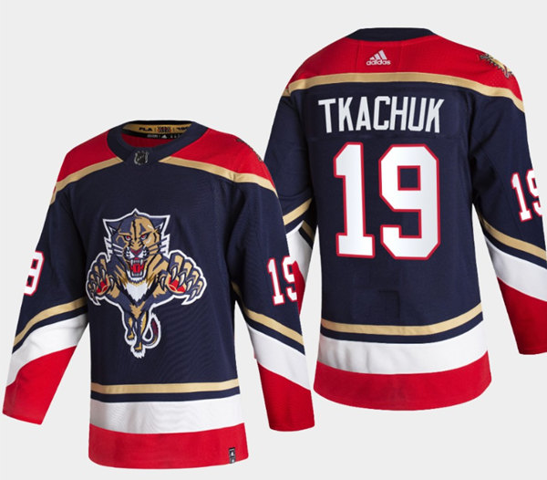 Florida Panthers #19 Matthew Tkachuk 2022 Navy Reverse Retro Stitched Jersey