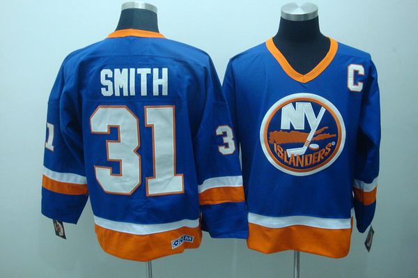Islanders #31 Billy Smith Stitched Baby Blue CCM Throwback Jersey
