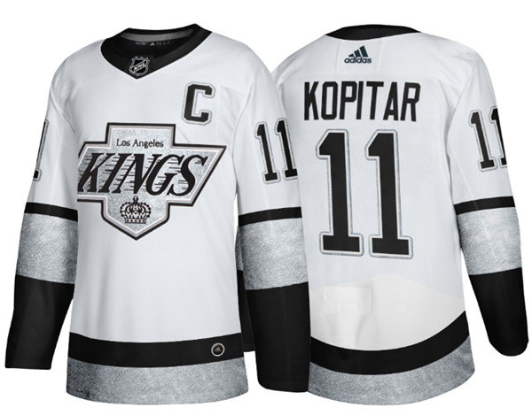 Los Angeles Kings #11 Anze Kopitar White Throwback Stitched Jersey