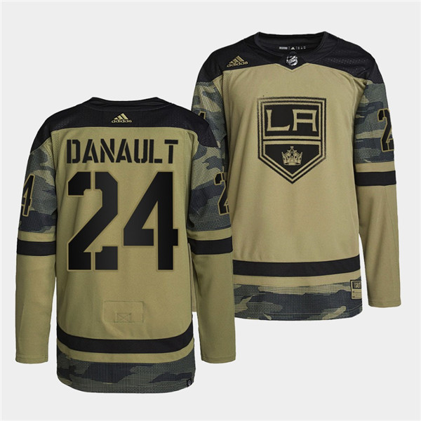 Los Angeles Kings #24 Phillip Danault 2022 Camo Military Appreciation Night Stitched Jersey