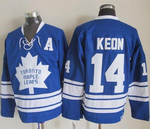 Maple Leafs #14 Dave Keon Blue CCM Throwback Third Stitched Jersey