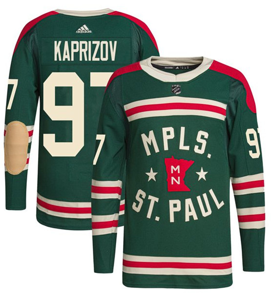 Minnesota Wild #97 Kirill Kaprizov 2022 Green Winter Classic Stitched Jersey