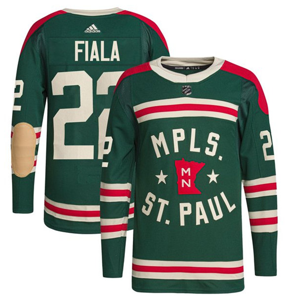 Minnesota Wild #22 Kevin Fiala 2022 Green Winter Classic Stitched Jersey