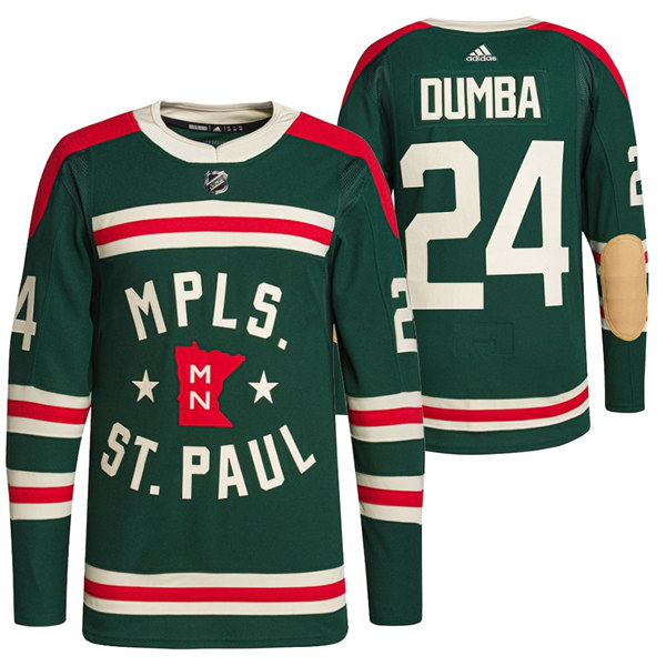 Minnesota Wild #24 Matt Dumba 2022 Green Winter Classic Stitched Jersey