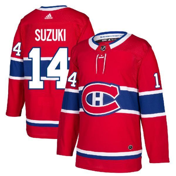 Montreal Canadiens #14 Nick Suzuki Red Stitched Jersey