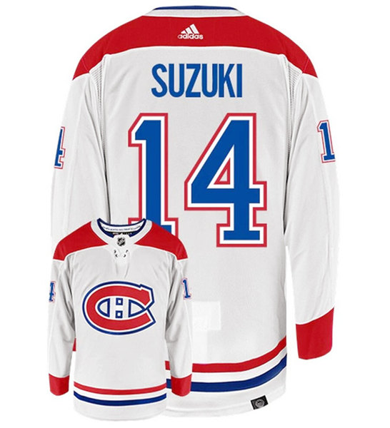 Montreal Canadiens #14 Nick Suzuki White Stitched Jersey