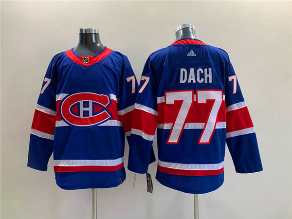 Montreal Canadiens #77 Kirby Dach Blue Stitched Jersey