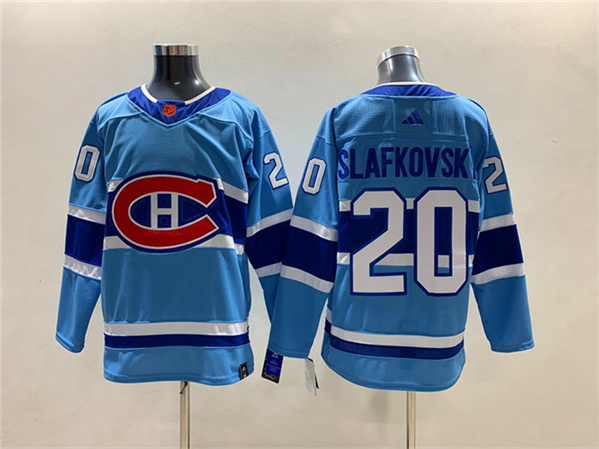 Montreal Canadiens #20 Juraj Slafkovsky 2022-23 Reverse Retro Stitched Jersey
