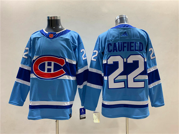 Montreal Canadiens #22 Cole Caufield 2022-23 Reverse Retro Stitched Jersey