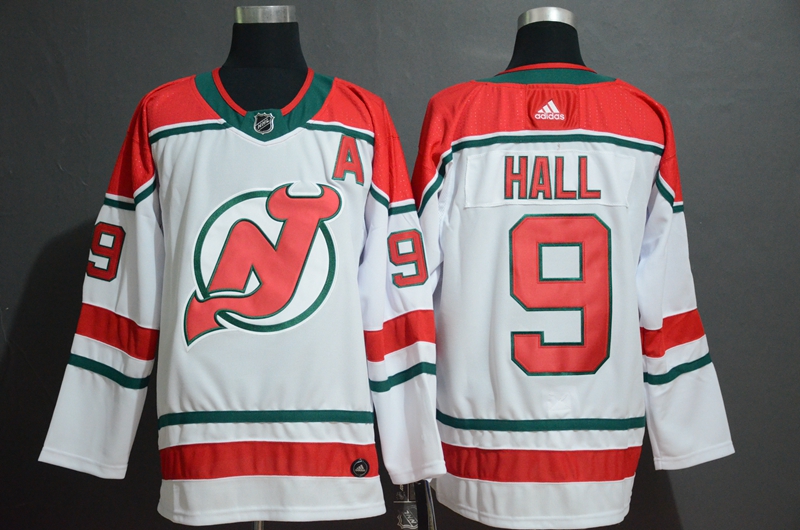 New Jersey Devils #9 Taylor Hall White Stitched Jersey