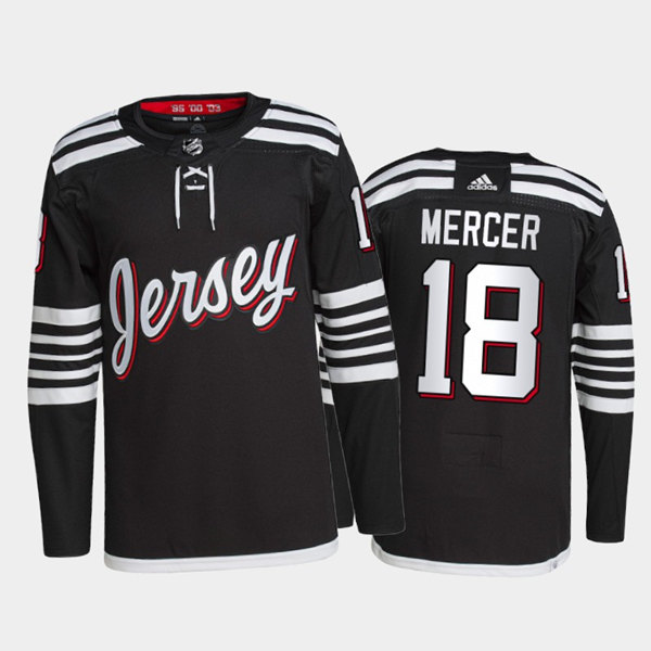 New Jersey Devils #18 Dawson Mercer 2021 22 Black Stitched Jersey