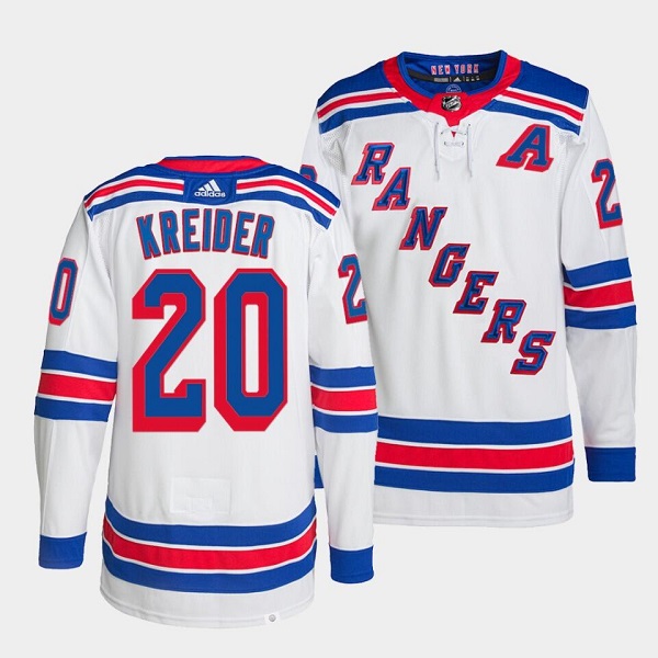 New York Rangers #20 Chris Kreider White Stitched Jersey