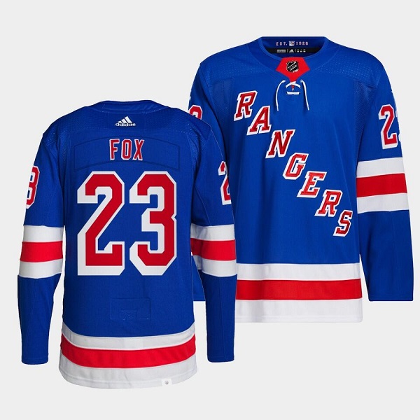New York Rangers #23 Adam Fox Royal Stitched Jersey