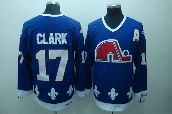 Nordiques #17 Wendel Clark Stitched CCM Throwback Blue Jersey