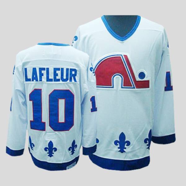 Nordiques #10 Guy Lafleur Stitched CCM Throwback White Jersey