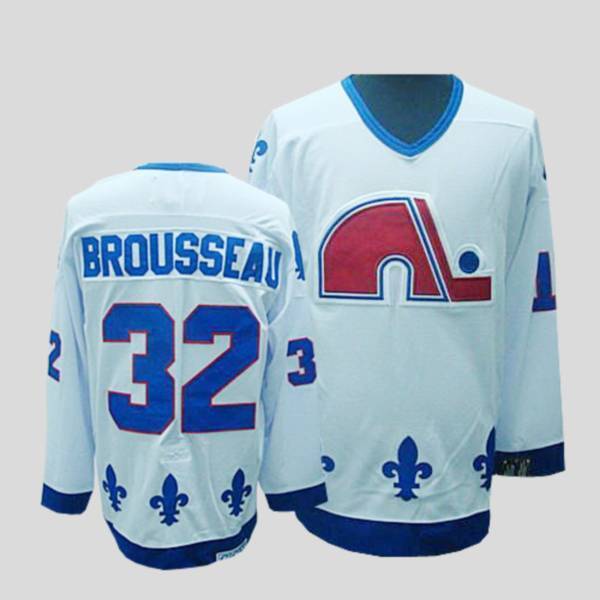 Nordiques #32 Paul Brousseau Stitched CCM Throwback White Jersey
