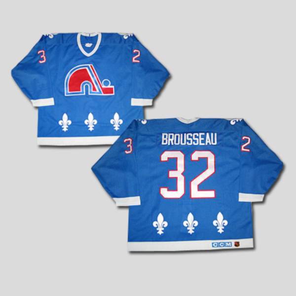 Nordiques #32 Paul Brousseau Stitched CCM Throwback Blue Jersey