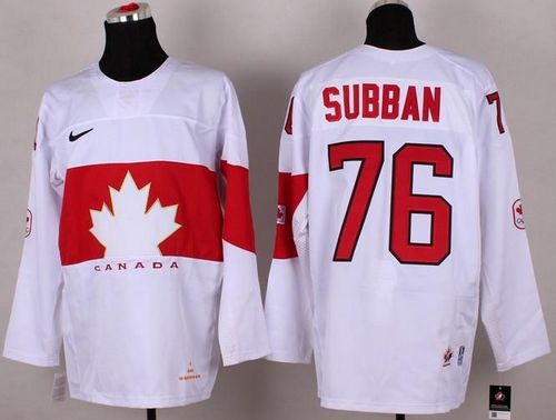 Olympic 2014 CA. #76 P.K Subban White Stitched Jersey