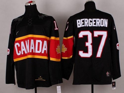 Olympic 2014 CA. #37 Patrice Bergeron Black Stitched Jersey
