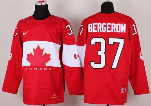 Olympic 2014 CA. #37 Patrice Bergeron Red Stitched Jersey