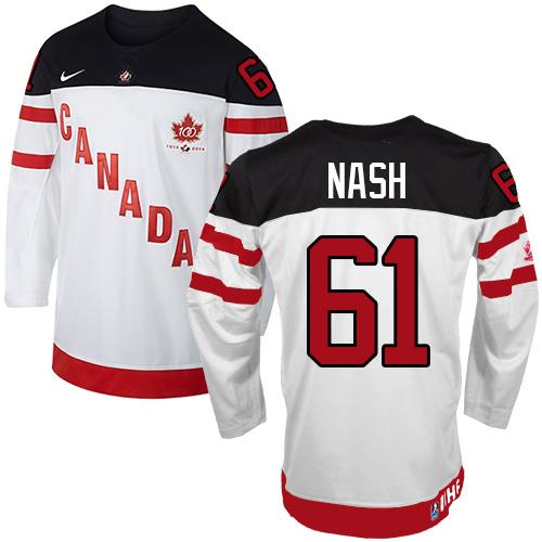 Olympic CA. #61 Rick Nash White 100th Anniversary Stitched Jersey