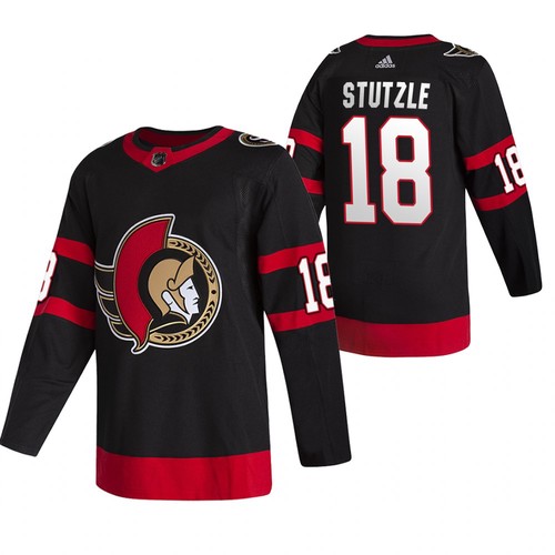 Ottawa Senators #18 Tim Stutzle 2021 Black Stitched Home Jersey