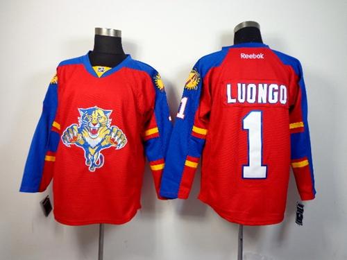 Panthers #1 Roberto Luongo Red Home Stitched Jersey