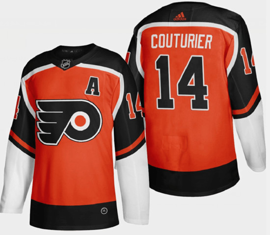 Philadelphia Flyers #14 Sean Couturier Orange Reverse Retro Stitched Jersey