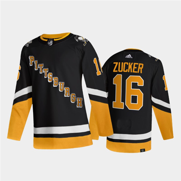 Pittsburgh Penguins #16 Jason Zucker 2021 2022 Black Stitched Jersey