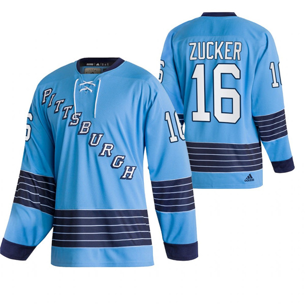 Pittsburgh Penguins #16 Jason Zucker 2022 Blue Classics Stitched Jersey