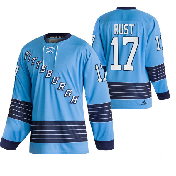 Pittsburgh Penguins #17 Bryan Rust 2022 Blue Classics Stitched Jersey